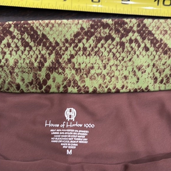 House of Harlow NWT Green Snakeskin Bikini Set - Picture 5 of 7